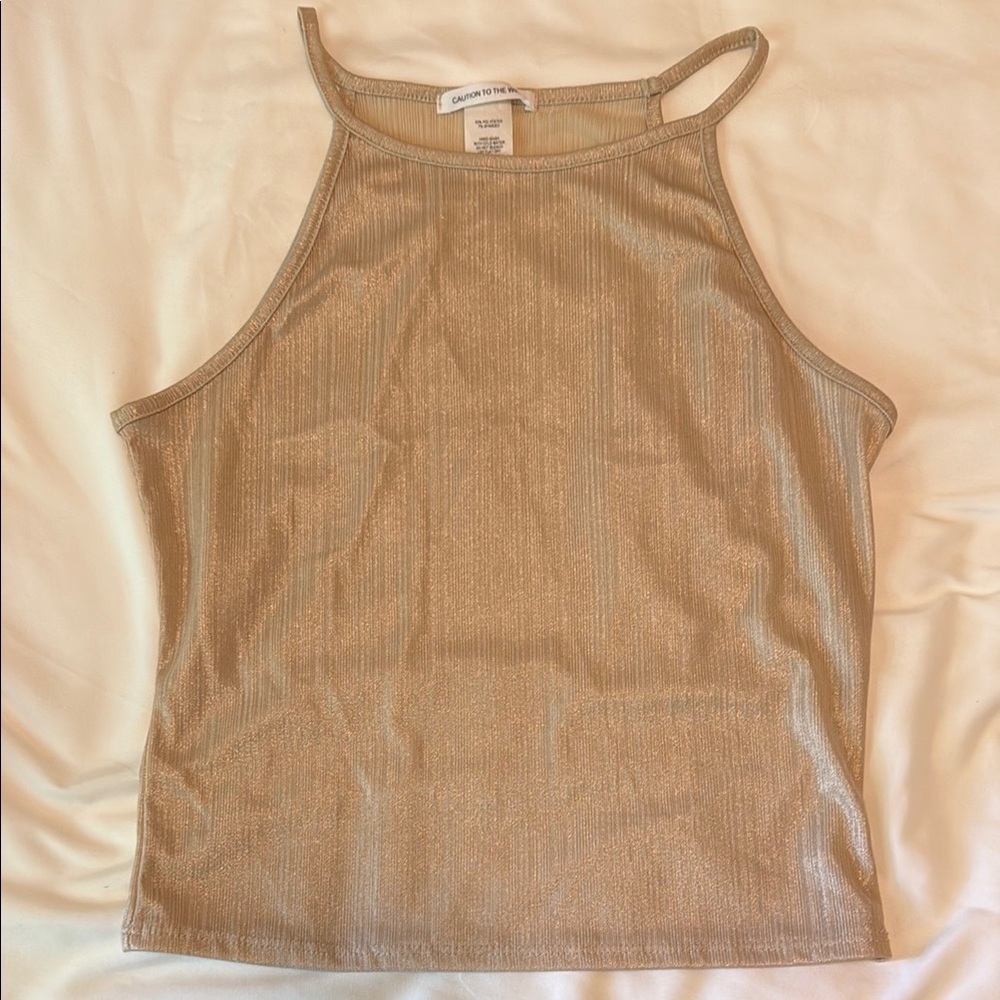 Elegant Gold Women's Top